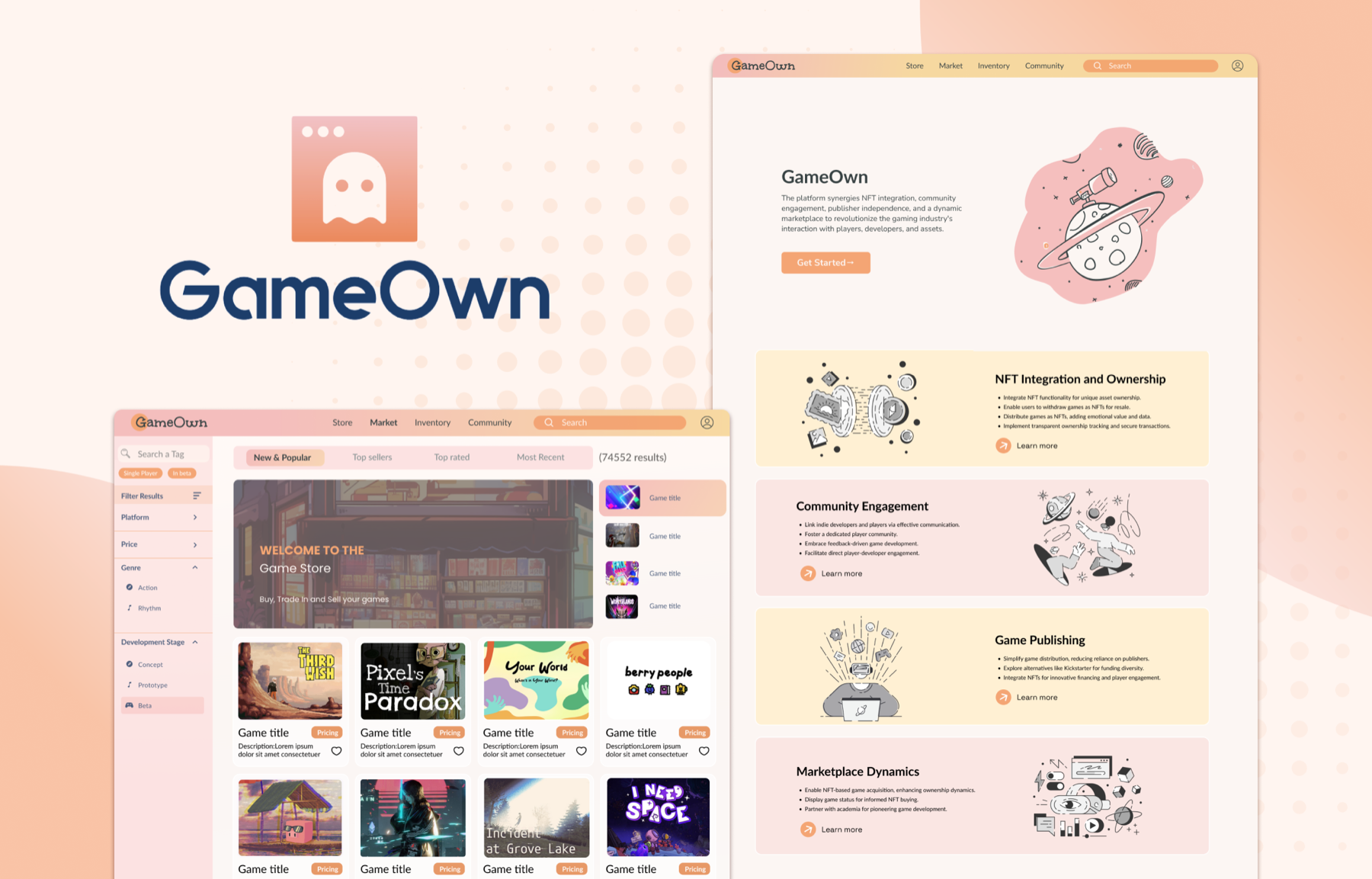 GameOwn platform interface