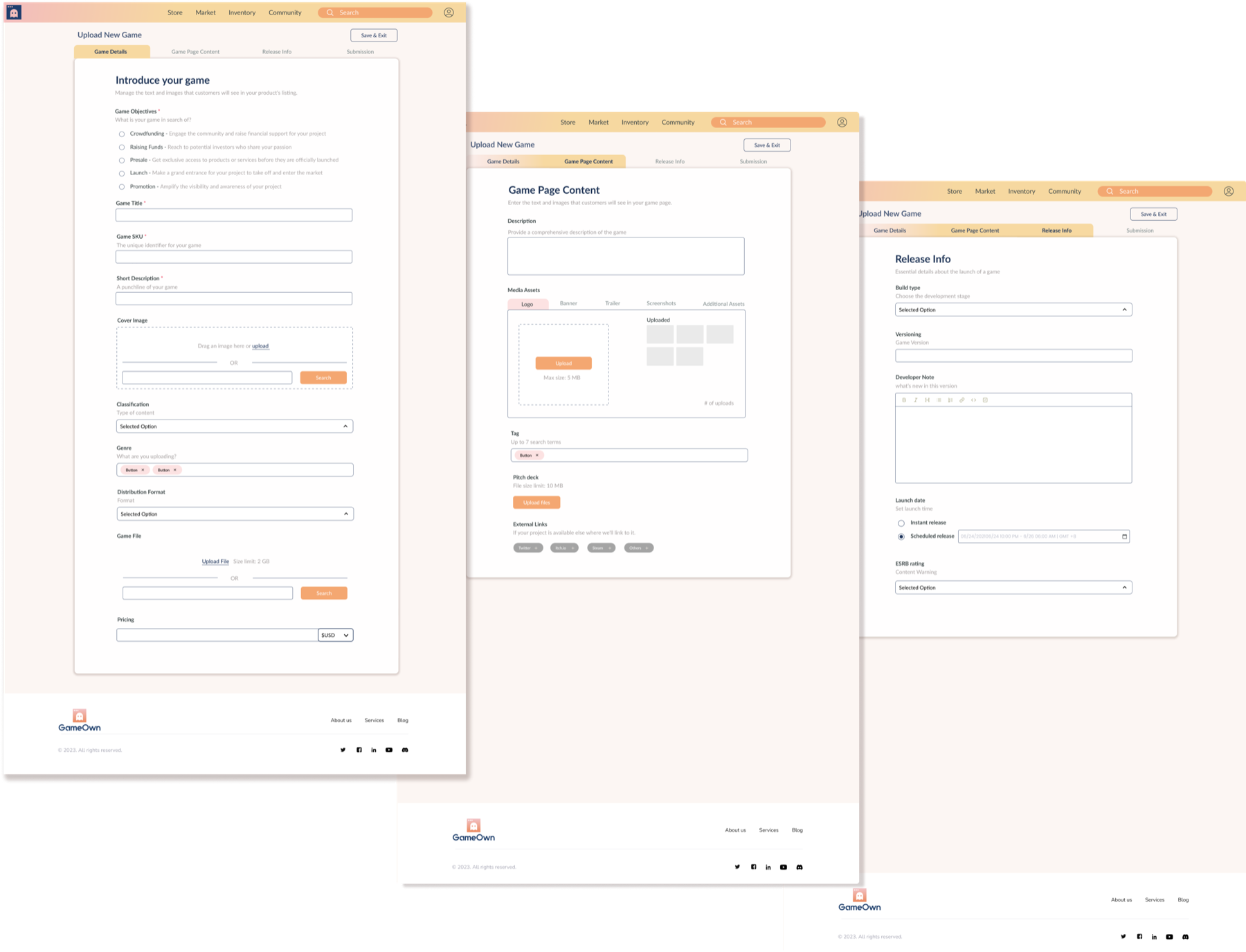 GameOwn game publishing flow