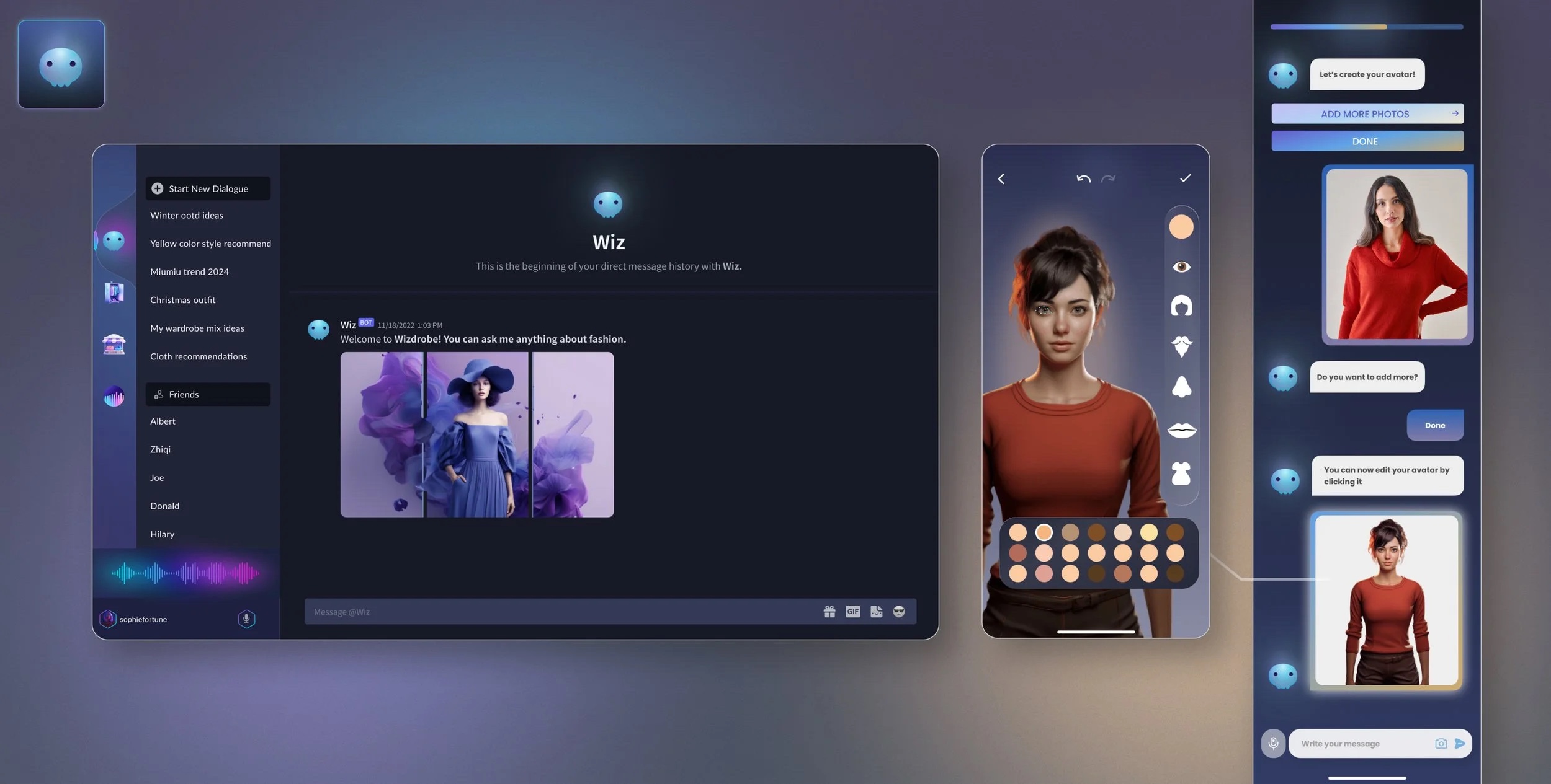 The Wiz AI chatbot giving personalized fashion suggestions