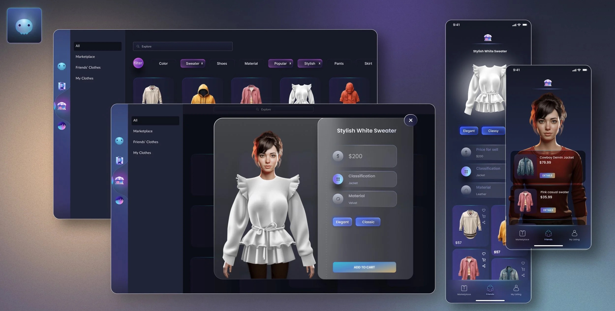The Wizdrobe marketplace with virtual try-on